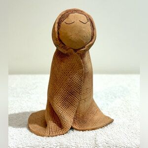 Handmade Vintage Terracotta Figurine Unglazed Textured Earthen Art Sculpture